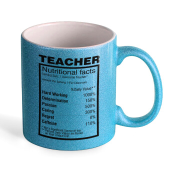 Τα συστατικά του δασκάλου, Κούπα Σιέλ Glitter που γυαλίζει, κεραμική, 330ml
