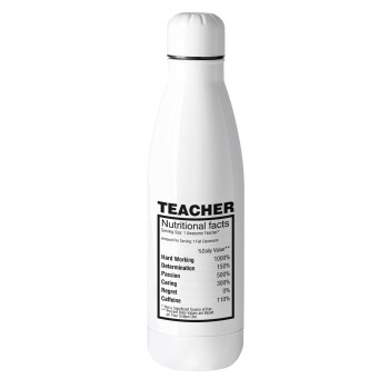 teacher nutritional facts, Metal mug thermos (Stainless steel), 500ml