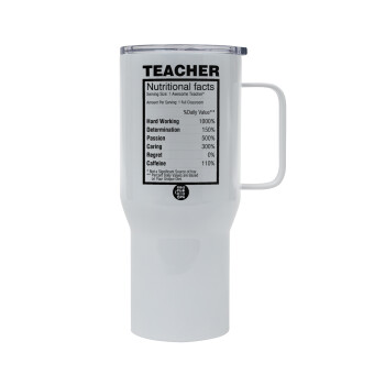 teacher nutritional facts, Mega Stainless steel Tumbler with lid, double wall 750L