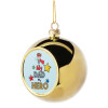 Golden Christmas tree ball ornament 8cm