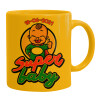 Ceramic coffee mug yellow, 330ml