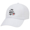 Adult Baseball Cap White 5-panel (POLYESTER, ADULT, UNISEX, ONE SIZE)