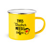 Yellow Enamel Metallic Cup 360ml