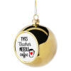 Golden Christmas tree ball ornament 8cm