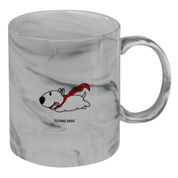 Flying DOG, Mug ceramic marble style, 330ml