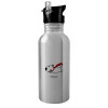 Metallic Silver with straw (600ml)