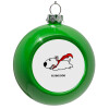 Green Christmas tree ornament bauble 8cm