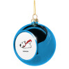 Blue Christmas tree ball ornament 8cm