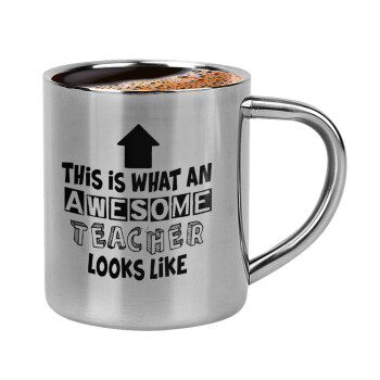 This is what an awesome teacher looks like!!! , Double-wall metal cup for espresso (220ml)