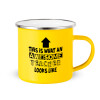 Yellow Enamel Metallic Cup 360ml