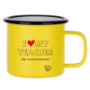 Metallic enamel MATT Yellow cup 360ml