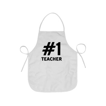 #1 teacher, Chef Apron Short Full Length Adult (63x75cm)