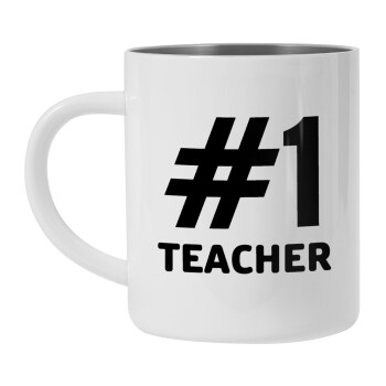 #1 teacher, Mug Stainless steel double wall 450ml