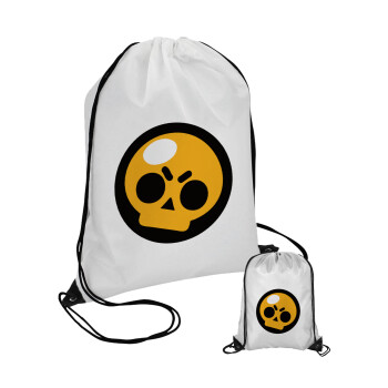 Brawl Stars Skull, Pouch bag with black cords (1 piece)