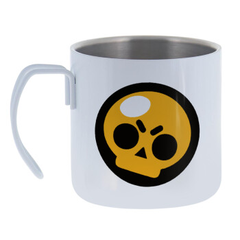 Brawl Stars Skull, Mug Stainless steel double wall 400ml