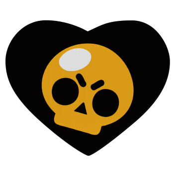 Brawl Stars Skull, Mousepad καρδιά 23x20cm