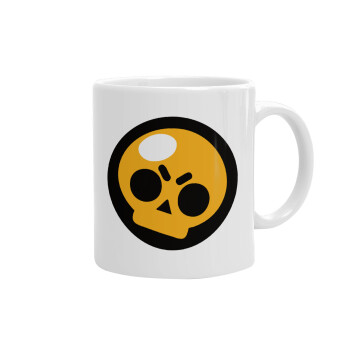 Brawl Stars Skull, Ceramic coffee mug, 330ml (1pcs)