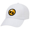 Adult Baseball Cap White 5-panel (POLYESTER, ADULT, UNISEX, ONE SIZE)