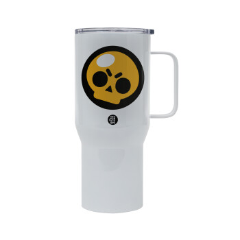 Brawl Stars Skull, Mega Stainless steel Tumbler with lid, double wall 750L