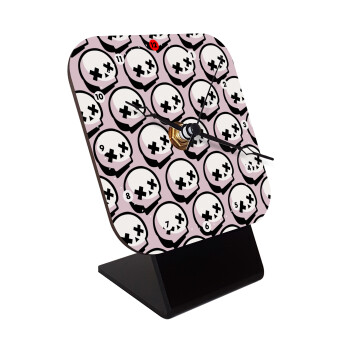 Stars Brawl Showdown Skull , Επιτραπέζιο ρολόι ξύλινο με δείκτες (10cm)