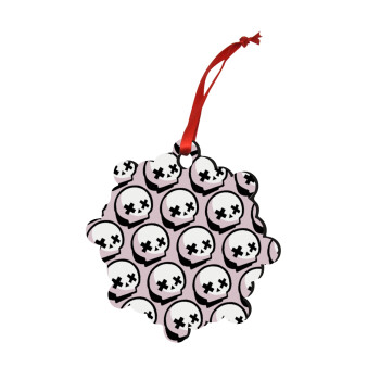 Stars Brawl Showdown Skull , Christmas ornament snowflake wooden 7.5cm