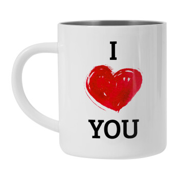 I Love You, Mug Stainless steel double wall 450ml