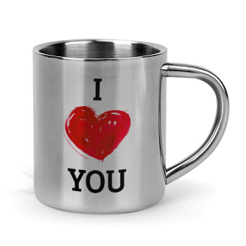 I Love You, Mug Stainless steel double wall 300ml