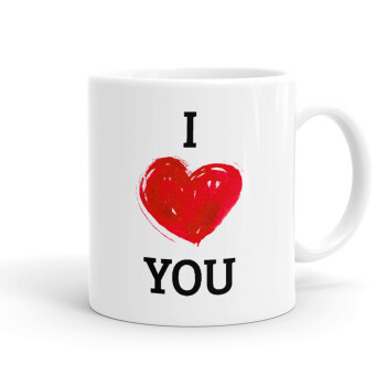 I Love You, Ceramic coffee mug, 330ml (1pcs)