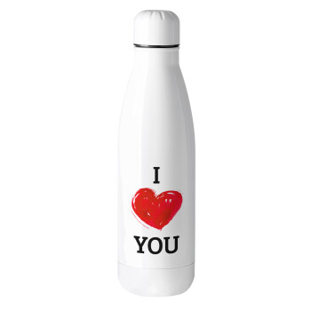 I Love You, Μεταλλικό παγούρι θερμός (Stainless steel), 500ml