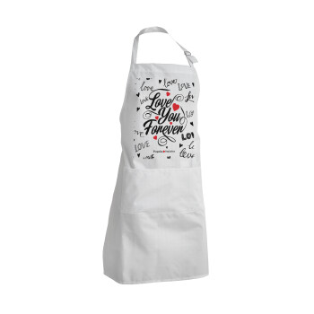 Love You Forever, Adult Chef Apron (with sliders and 2 pockets)