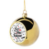 Golden Christmas tree ball ornament 8cm