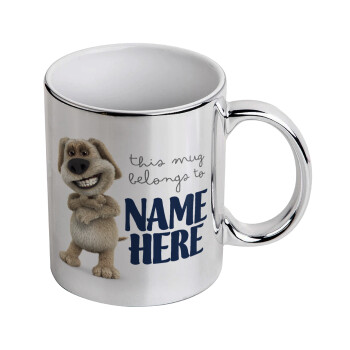 This mug belongs to NAME, Mug ceramic, silver mirror, 330ml