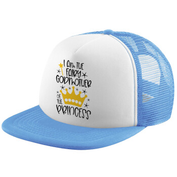 I am the fairy Godmother of the Princess, Child's Soft Trucker Hat with Blue/White Mesh (POLYESTER, CHILD, ONE SIZE)