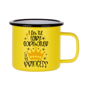 I am the fairy Godmother of the Princess, Metallic enamel MATT Yellow cup 360ml