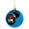 Blue Christmas tree ball ornament 8cm