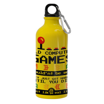 OLD computer games couldn't be won just like real life!, Water bottle 600ml