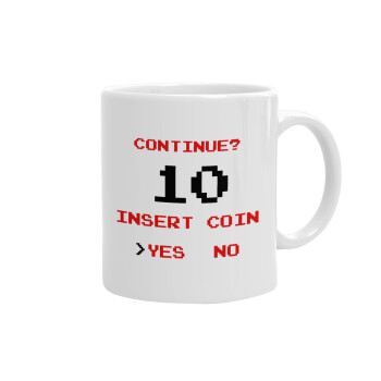 Continue? YES - NO, Ceramic coffee mug, 330ml (1pcs)