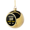 Golden Christmas tree ball ornament 8cm