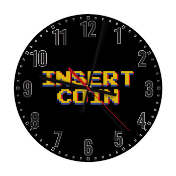 Insert coin!!!, Ρολόι τοίχου ξύλινο (30cm)