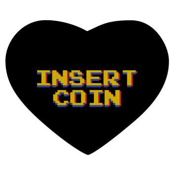 Insert coin!!!, Mousepad heart 23x20cm