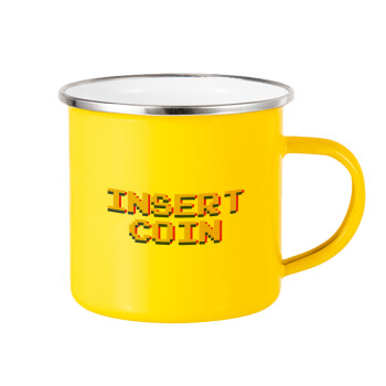 Insert coin!!!, Yellow Enamel Metallic Cup 360ml