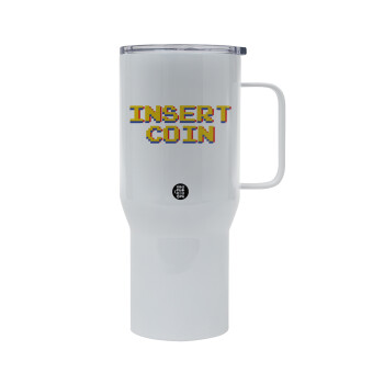 Insert coin!!!, Tumbler με καπάκι, διπλού τοιχώματος (θερμό) 750L