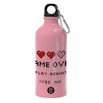 GAME OVER, Play again? YES - NO, Water bottle 600ml