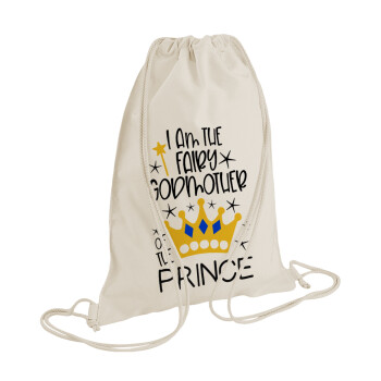 I am the fairy Godmother of the Prince, Backpack bag GYMBAG natural (28x40cm)