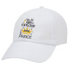 Adult Baseball Cap White 5-panel (POLYESTER, ADULT, UNISEX, ONE SIZE)