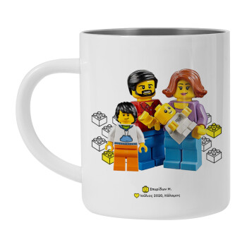 Τύπου Lego family, Mug Stainless steel double wall 450ml