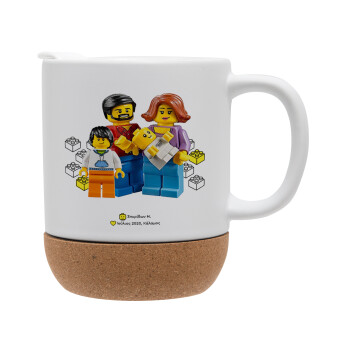 Τύπου Lego family, Ceramic coffee mug Cork (MAT), 330ml (1pcs)