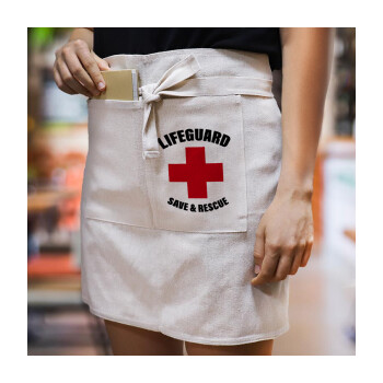 Lifeguard Save & Rescue, Ποδιά Μέσης με διπλή τσέπη Barista/Bartender, Beige