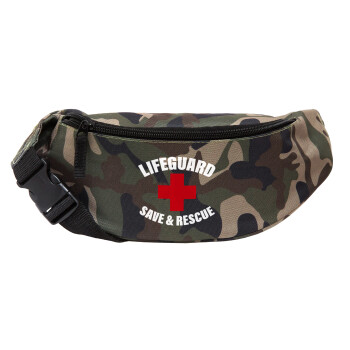 Lifeguard Save & Rescue, Unisex waist bag (banana) in Jungle camouflage color with 2 pockets