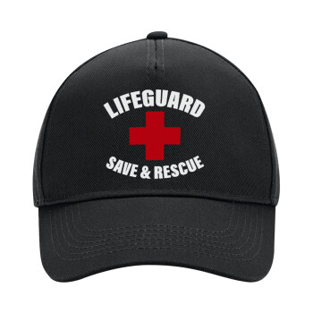 Lifeguard Save & Rescue, Καπέλο Ενηλίκων Ultimate ΜΑΥΡΟ, (100% ΒΑΜΒΑΚΕΡΟ DRILL, ΕΝΗΛΙΚΩΝ, UNISEX, ONE SIZE)